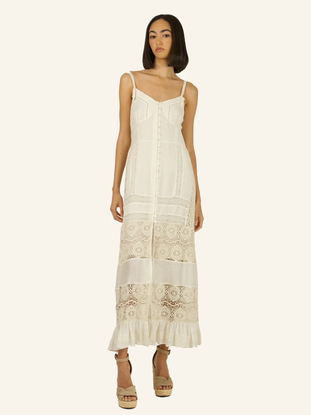 Secret Mission Marina Dress - Cotton Silk with Lace, NWT $595MSRP
